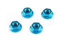 Picture of Take Off TS208B Thin Type Blue M4 F Nylock Nut (4pcs)