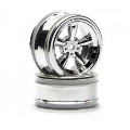 Picture of HPI #3817 - VINTAGE 5 SPOKE WHEEL 26mm SHINY CHROME 0mm OFFSET