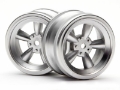 Picture of HPI #3815 - VINTAGE 5 SPOKE WHEEL 26mm MATTE CHROME 0mm OFFSET