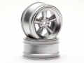 Picture of HPI #3815 - VINTAGE 5 SPOKE WHEEL 26mm MATTE CHROME 0mm OFFSET