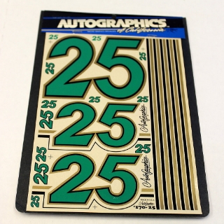 Picture of Autographics 170-25 #25 Decal NASCAR RC Car 1/10th Scale