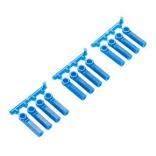 Picture of RPM 73395 Long Shank Rod Ends (12) 4-40 (Neon Blue)