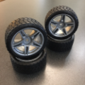 Picture of Tamiya Racing 270/30R19-937 Sedan Wheels and Tires (26mm x 68mm x 12mm) 4pc Set