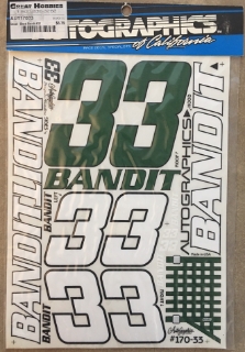 Picture of Autographics 170-33 #33 Bandit Decal NASCAR RC Car 1/10th Scale